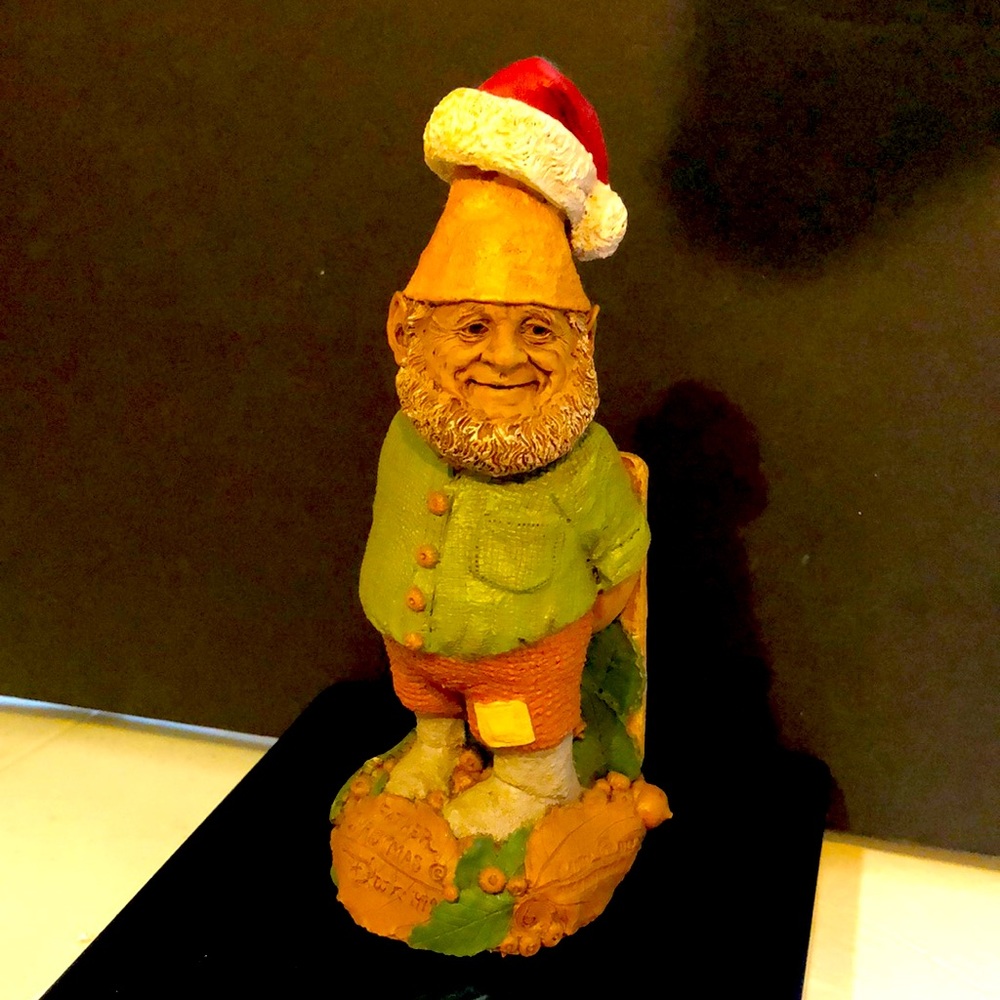 Vintage gnome Santa Tom Clark credit card shopper Father Christmas 7.5”
